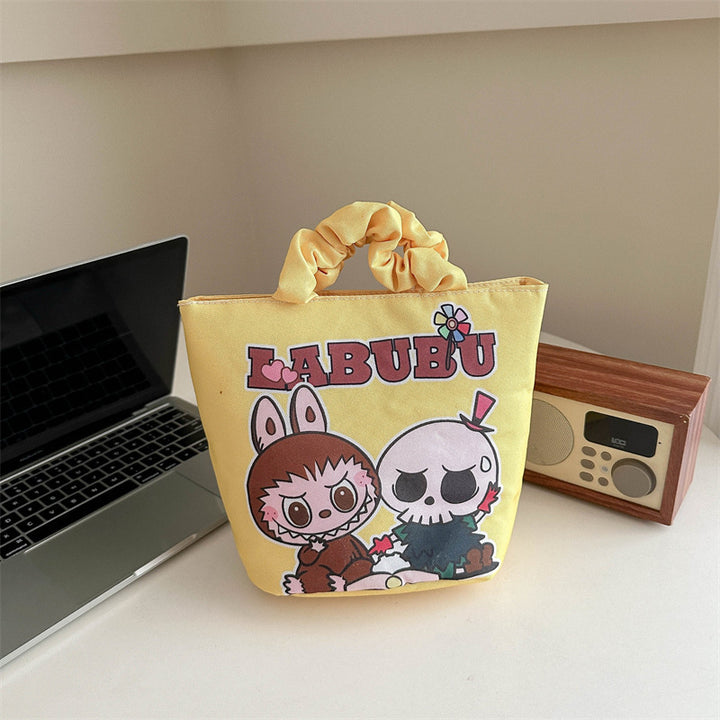 Labu cartoon cute handbag Korean portable labubu bucket bag