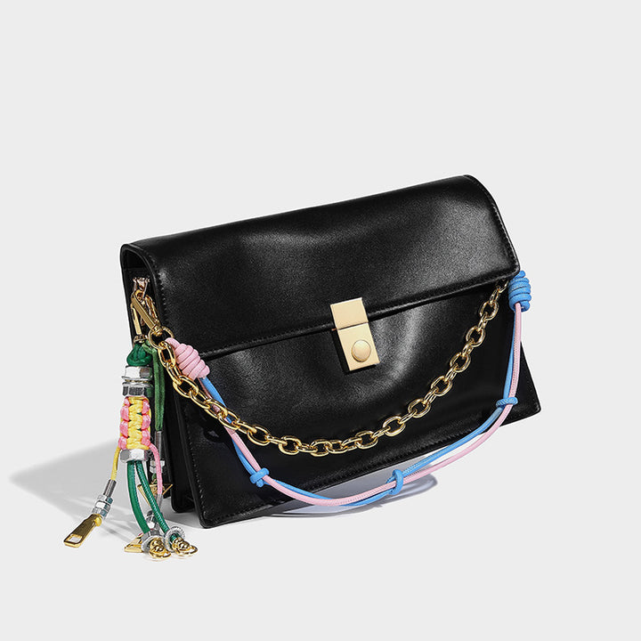 Large capacity chain deco square bag crossbody bag