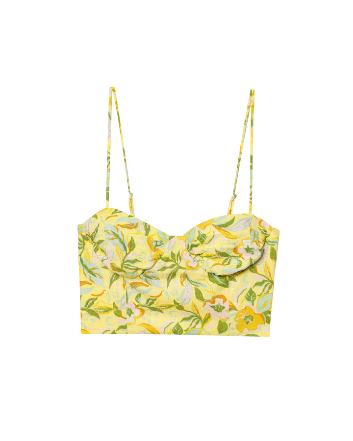 Floral crop top&skirt 2pcs set for summer vacation
