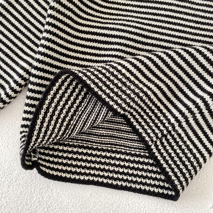 Baby Boys striped POLO lapel knitted sweater