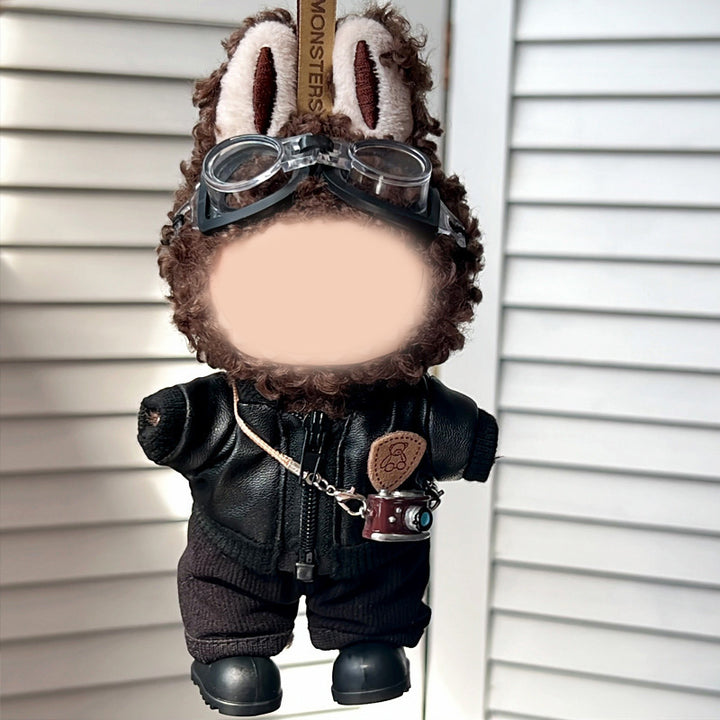 17cm dolls cool leather jacket 6pcs set doll clothes