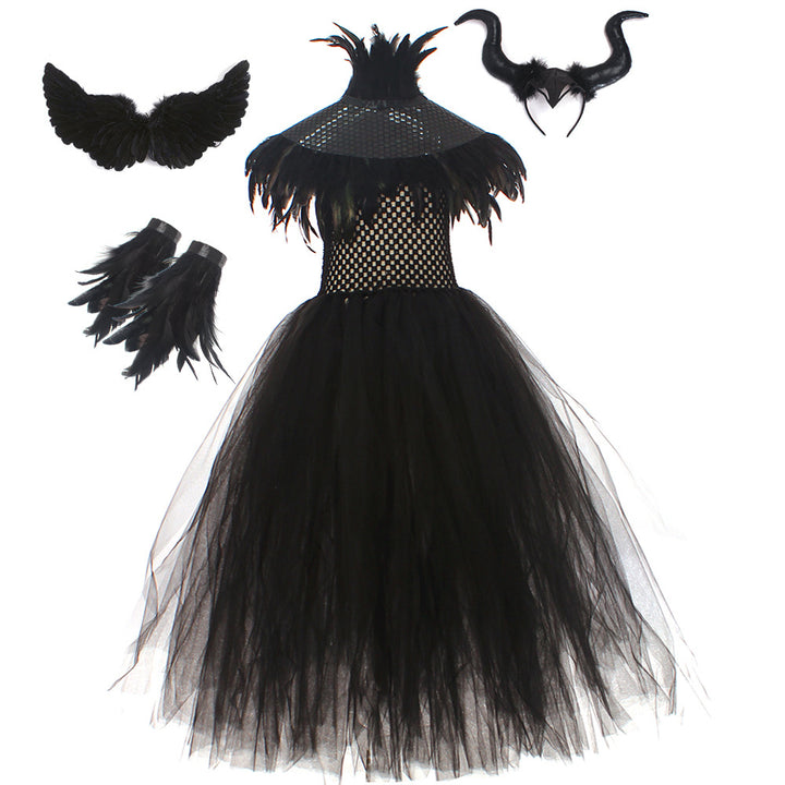 Halloween Cosplay Costume dress Maleficent Witch Dress