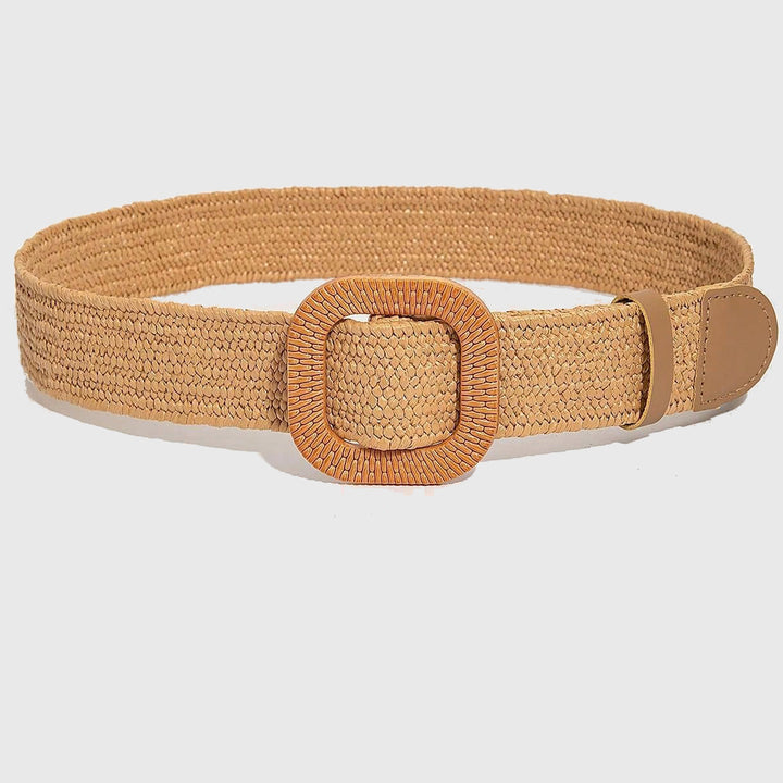 Boho hollow woven straw belt for women