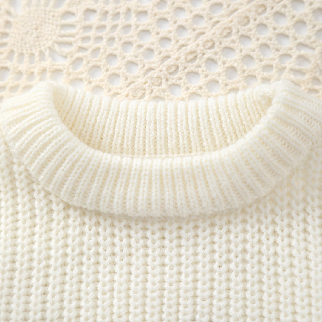Big Sister Letter Embroidery Knit Sweater Sibling Matching Clothes