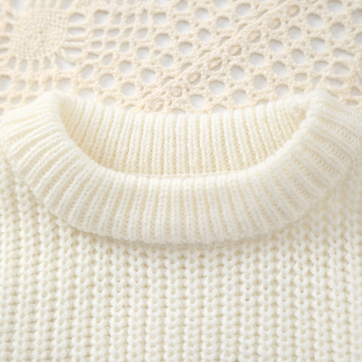 Big Sister Letter Embroidery Knit Sweater Sibling Matching Clothes