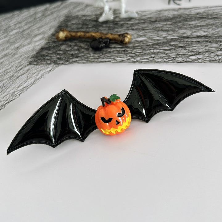 Halloween dark magic devil bat wings hair clip