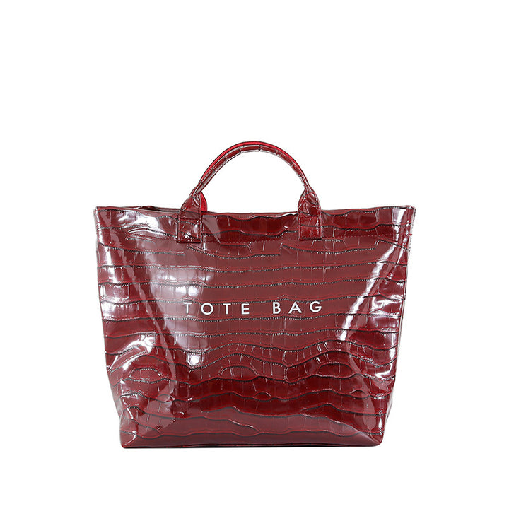 Large capacity simple trendy tote bag for women