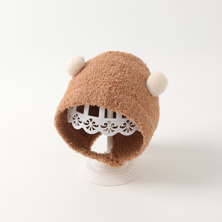 Baby cute ear protection hat warm plush hat