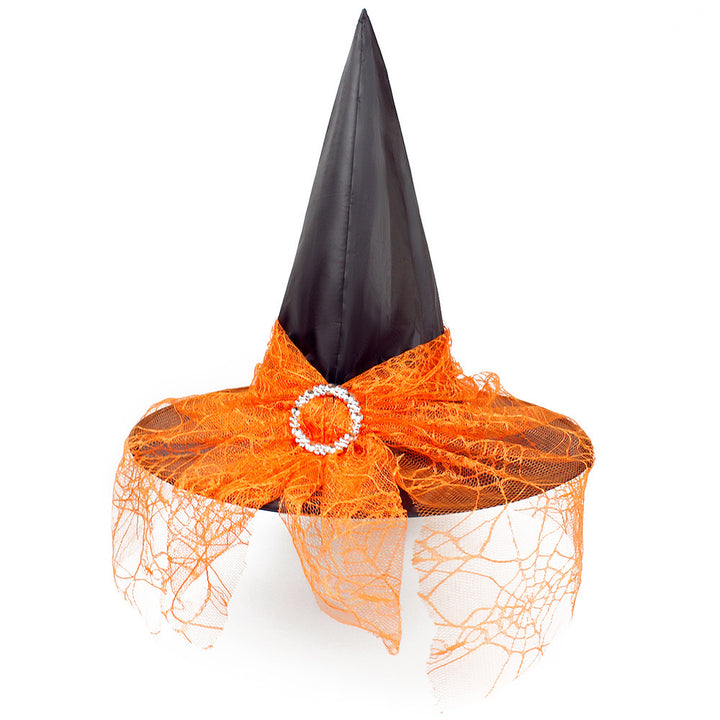 Halloween Glitter Mesh Witch Hat Party dress hat