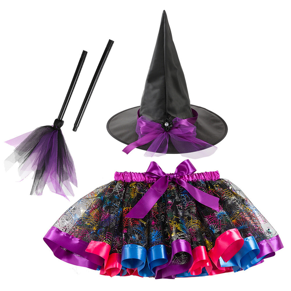 Halloween little devil mesh tutu skirt Halloween costumes