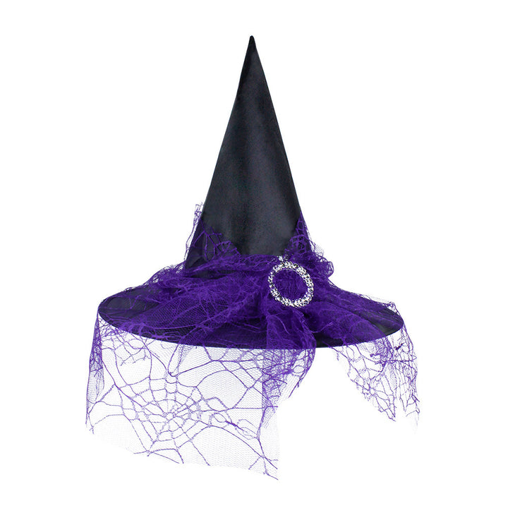 Halloween Glitter Mesh Witch Hat Party dress hat