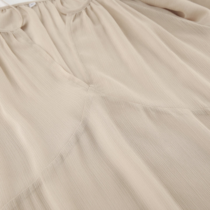 Flowy See-through chiffon dress Flounced Chiffon Dress