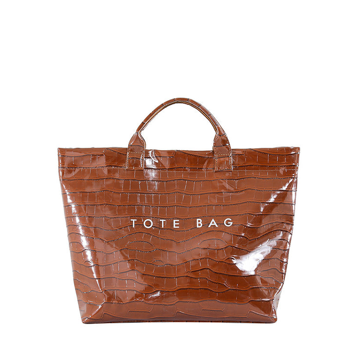 Large capacity simple trendy tote bag for women