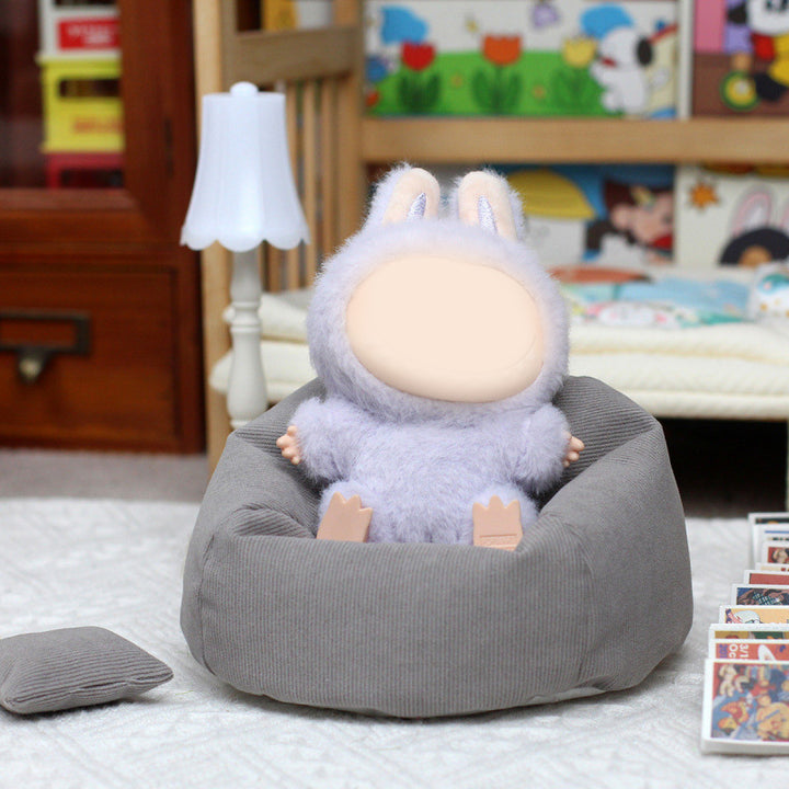 Mini lazy sofa for sitting labubu