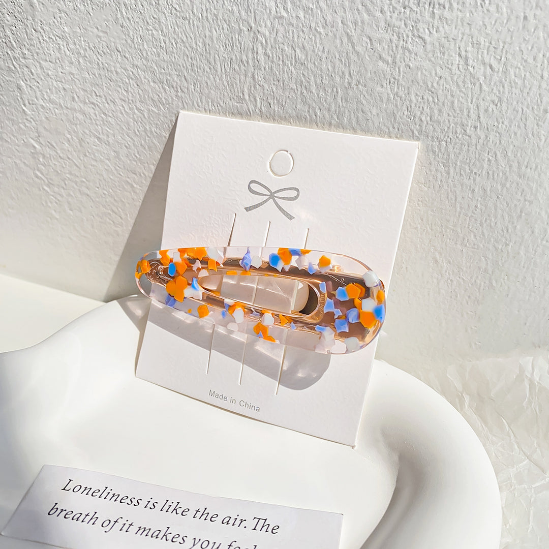 Colorful polka dots acrylic hair clip