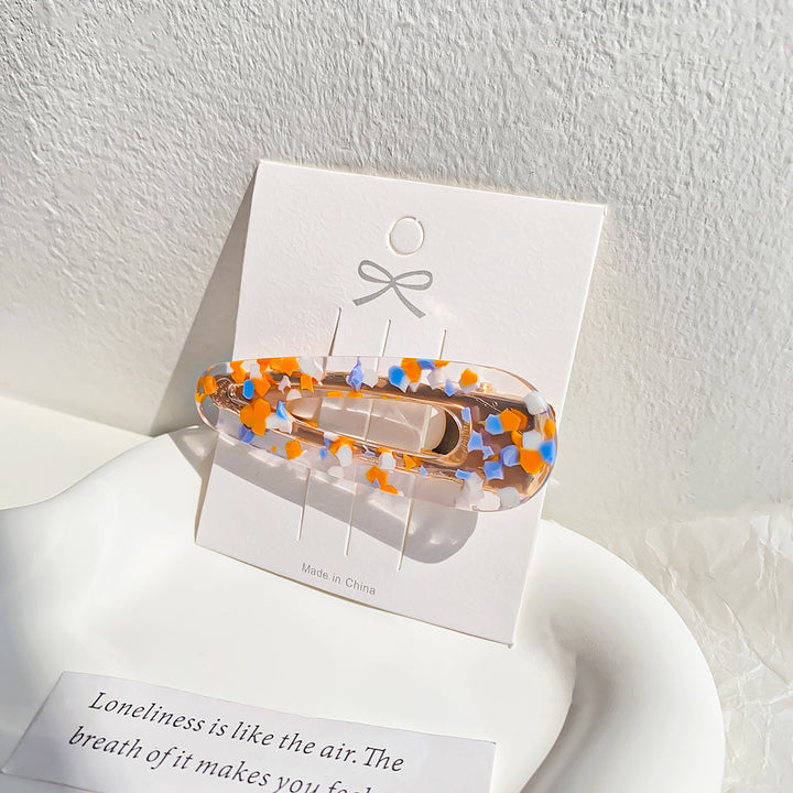 Colorful polka dots acrylic hair clip