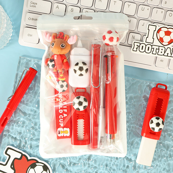 6-piece World Cup football stationery set for students World Cup souvenirs