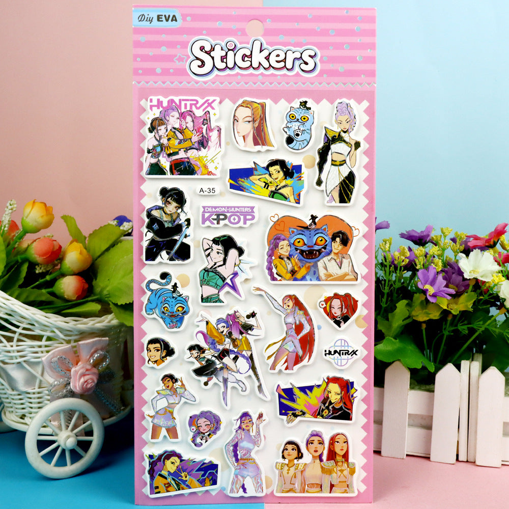 KDH K-pop inspired EVA Laser 3D Bubble Stickers