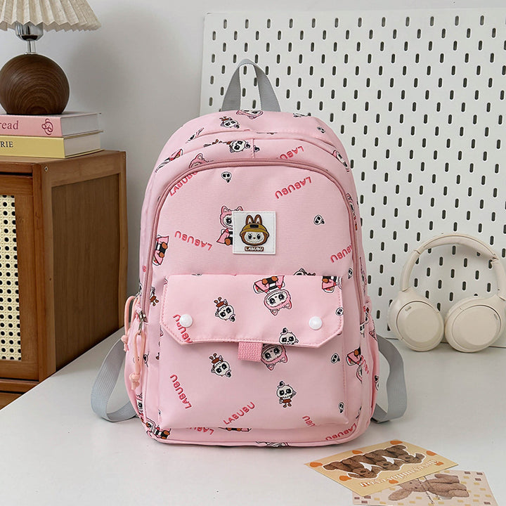 Labubu cartoon backpack large-capacity student schoolbag