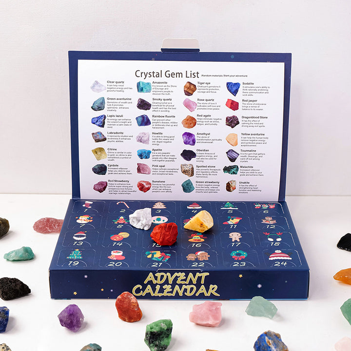 Crystal Christmas blind box-24 Grid Natural Stone