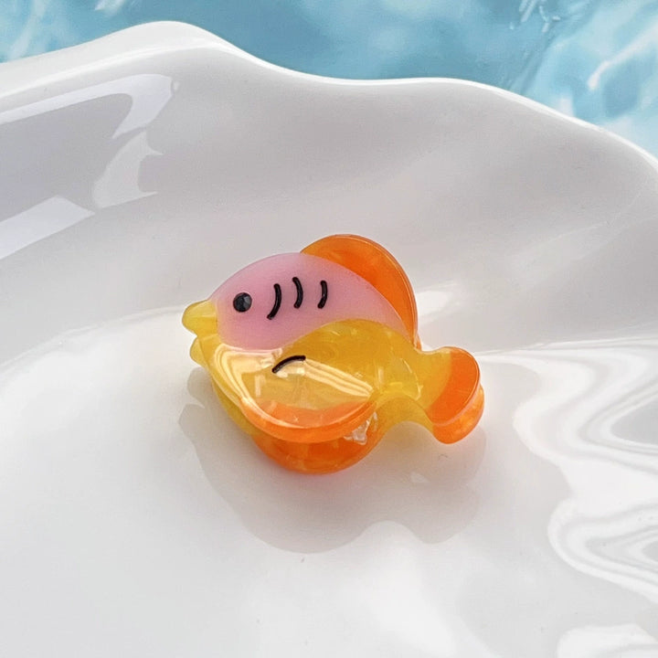 Cute fish hair clip Marine life acetate mini hair clip