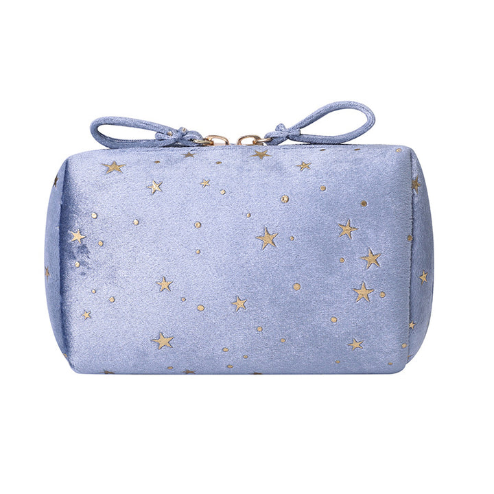 Velvet shiny stars cosmetic bag portable storage bag
