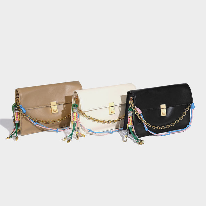 Large capacity chain deco square bag crossbody bag