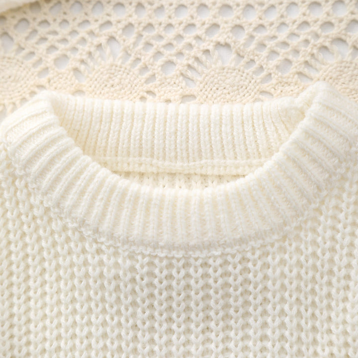 Baby Girl Little Bee Embroidery Knitted Sweater