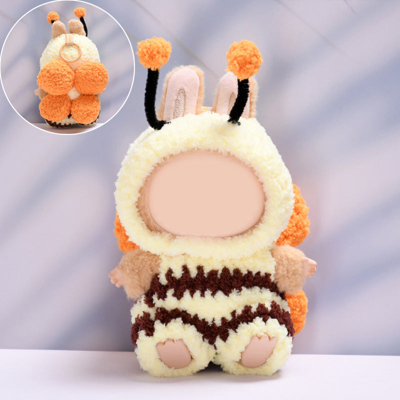 Hand-crocheted plush Bee cute clothes for labubu