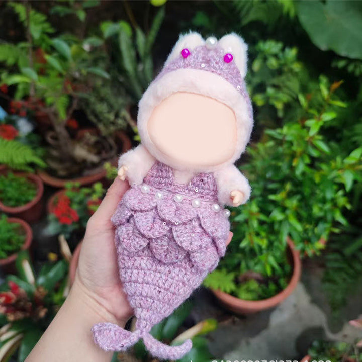 Handmade Crochet Mermaid Labubu Skirt set