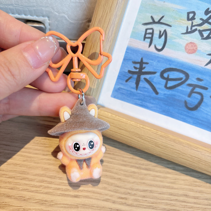 Magic witch hat labubu keychain Halloween gift