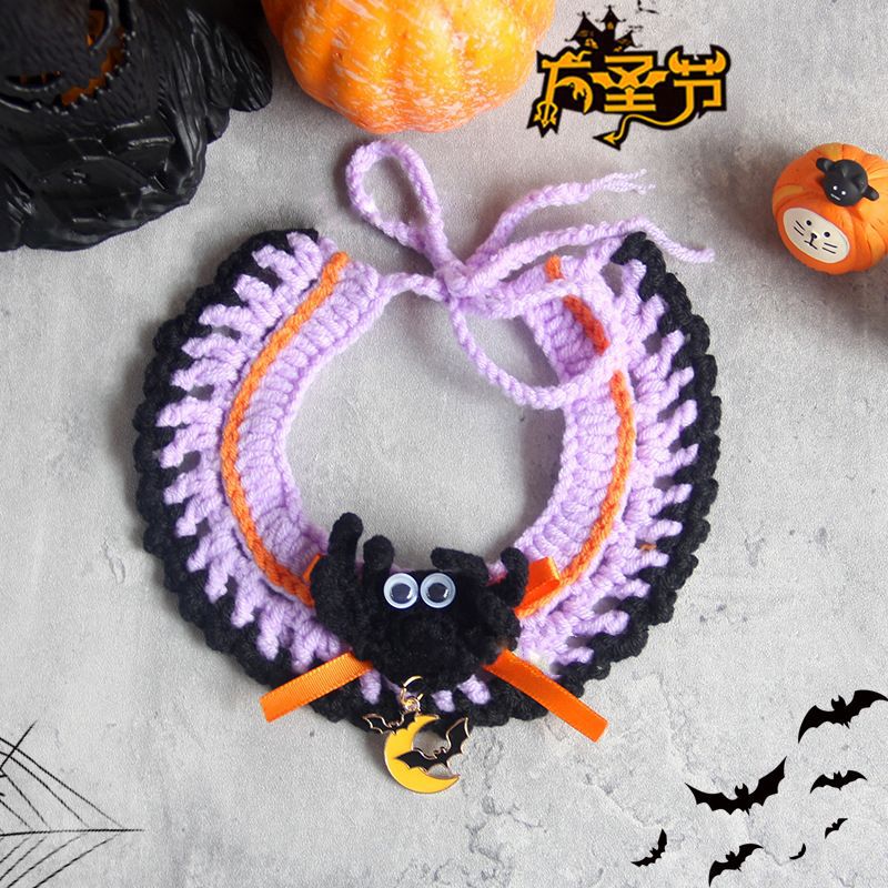 Halloween pet handmade crochet scarf bib funny costume