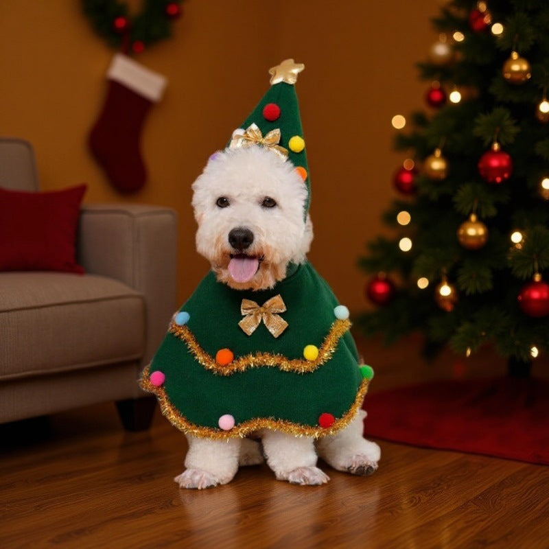 Dog Christmas costumes puppy&cat Christmas cape costumes