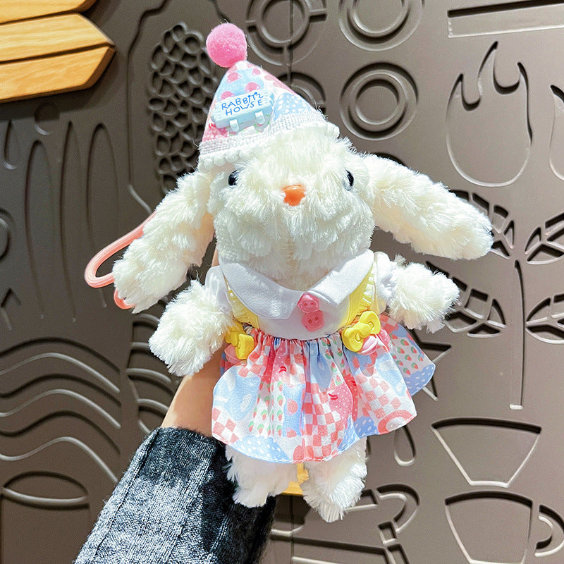 Cute bunny plush toy doll keychain pendant Easter gift
