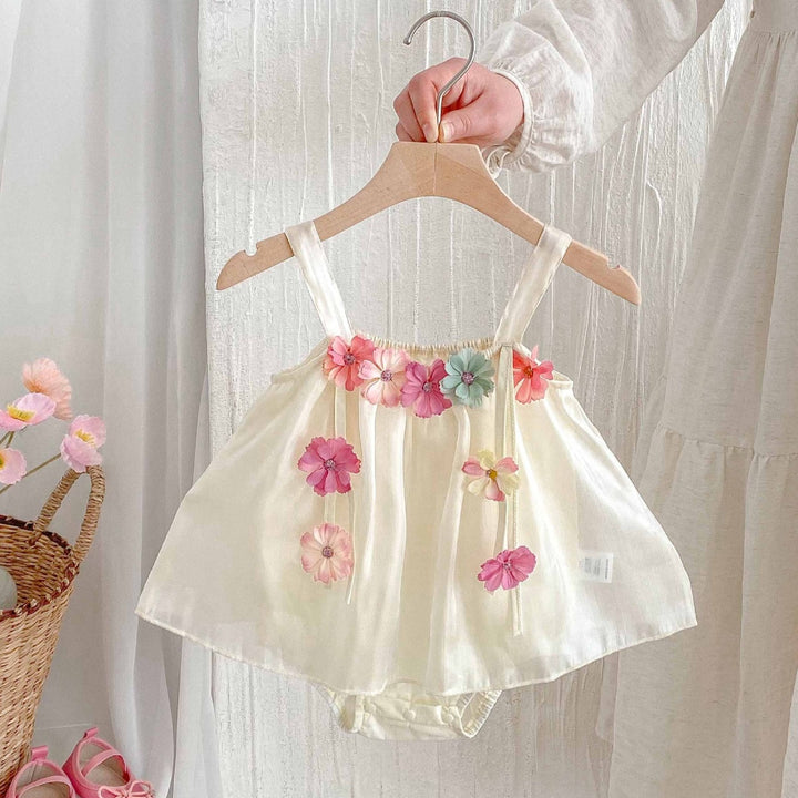Baby girls summer sling flower romper