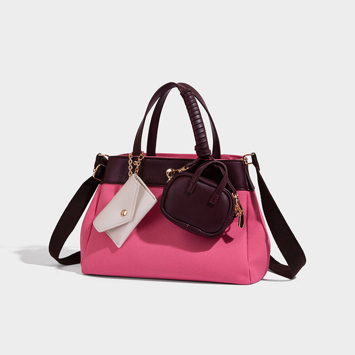 Large capacity simple hand-held commuting shoulder bag