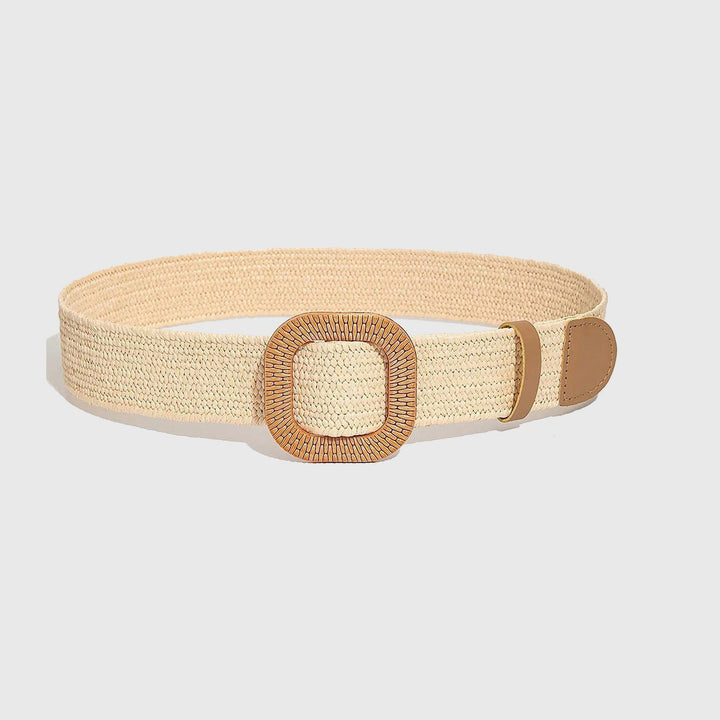 Boho hollow woven straw belt for women