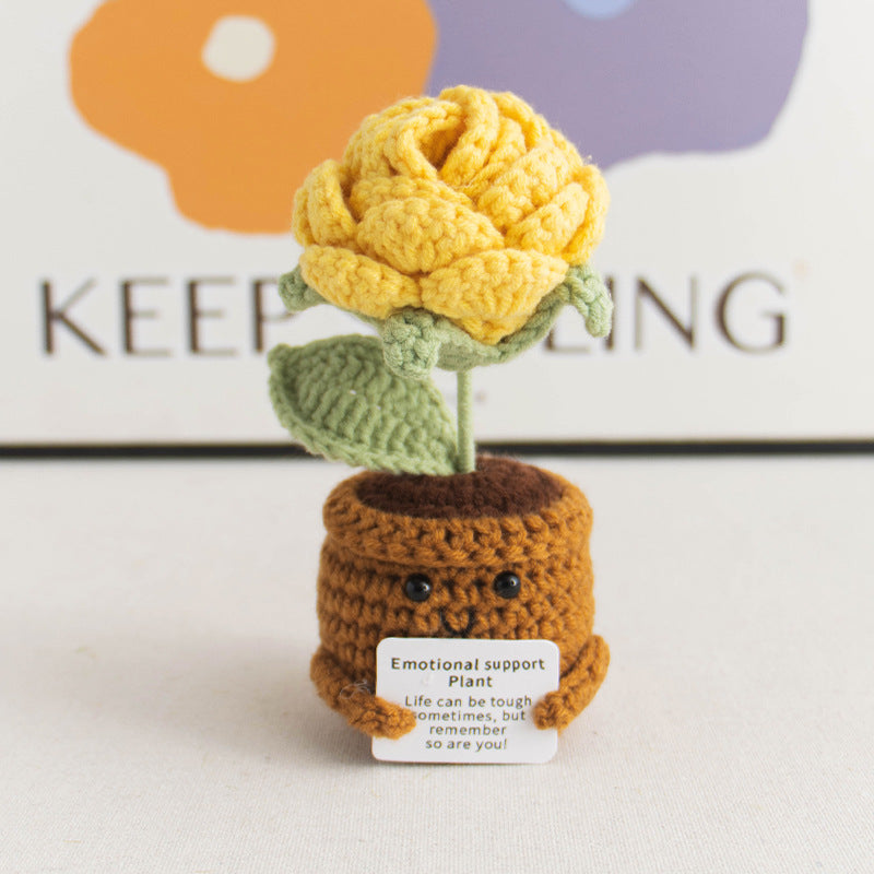 Handmade crochet rose flower ornaments-emotional support
