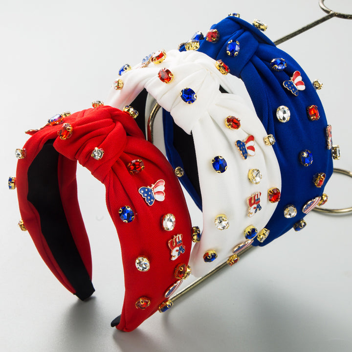 Butterfly American flag deco wild Headband for 4th of July