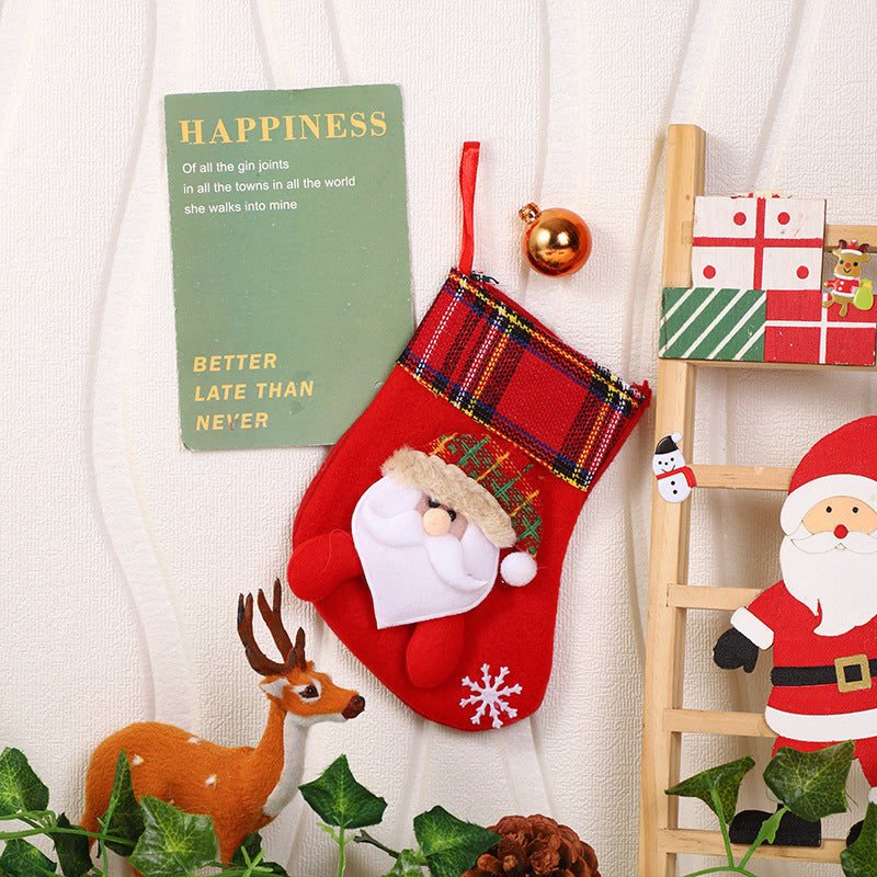 Christmas socks decoration small Christmas Santa Claus gift bag