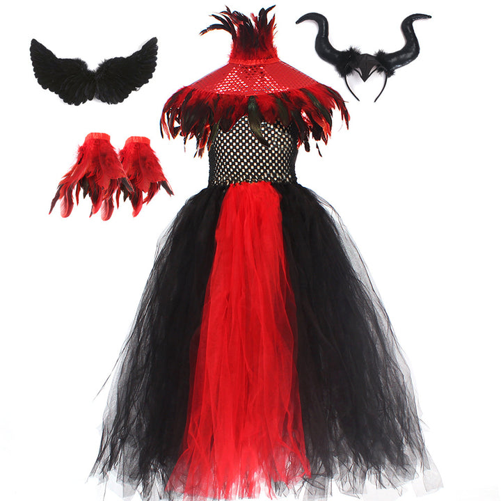 Halloween Cosplay Costume dress Maleficent Witch Dress