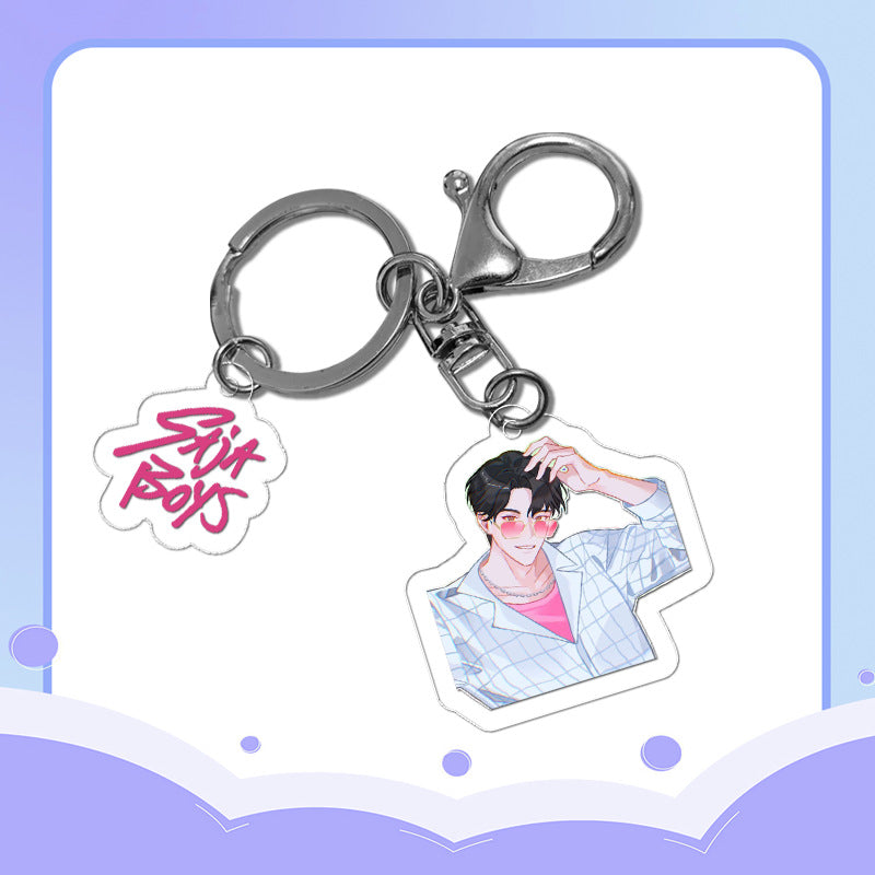 Kpop Demon Hunters Saja boys acrylic mini keychain