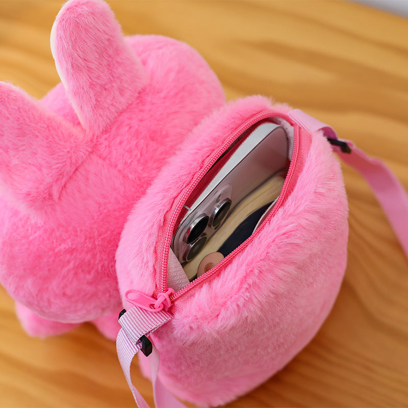 Labubu doll plush small bag cartoon labubu mobile phone bag