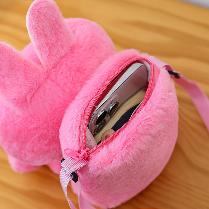 Labubu doll plush small bag cartoon labubu mobile phone bag
