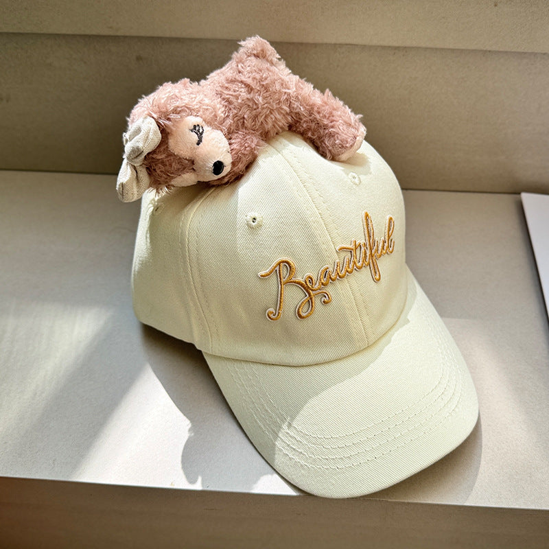 Cartoon doll decorated parent-child baseball cap
