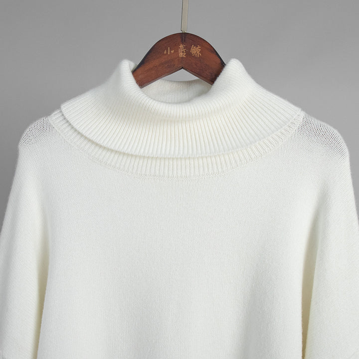 Women's retro Turtleneck Knitted sweater&slit skirt suit
