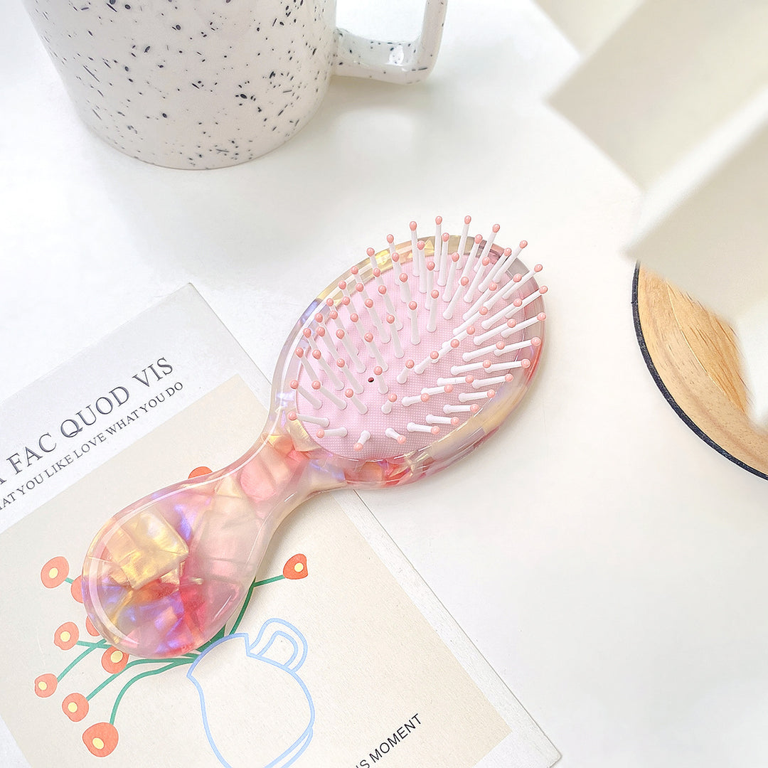 Acetate colorful air bag comb small portable massage comb