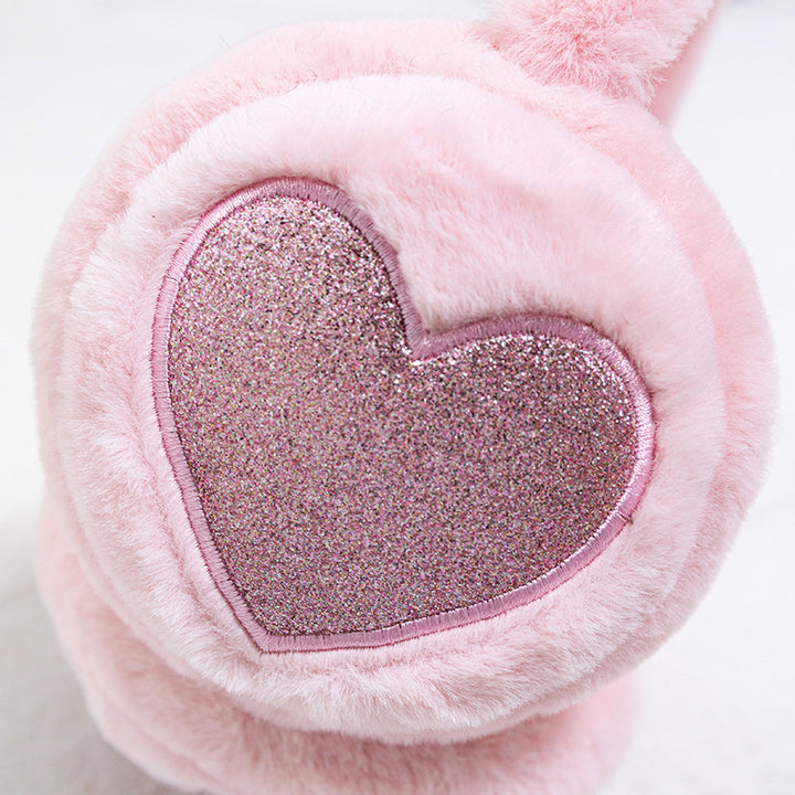 Children's Glitter Heart Cat Ears earmuffs