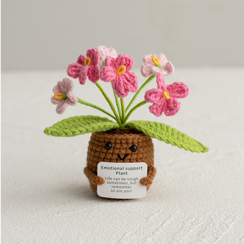 Handmade crochet flower ornaments-forget me not