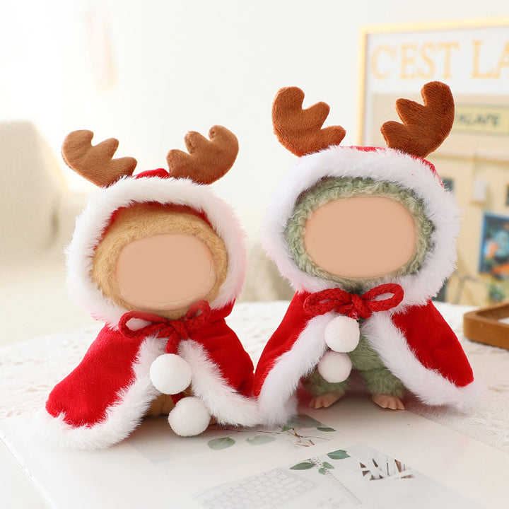 Labubu Christmas Elk Cape dolls Xmas clothes